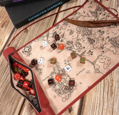 Dungeons & Dragons, FRP, Srbija, Prodaja Beograd, Kockice, D&D Sword Coast Map Dice Scroll