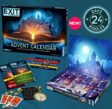 Drustvena igra, drustvene igre, Beograd, Prodaja, Srbija, zabava, porodicne igre, igre za porodicu, fantasy, sci-fi, Exit: The Game – Advent Calendar: The Hunt for the Golden Book