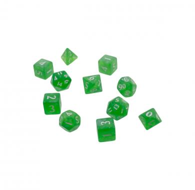 Dungeons & Dragons, FRP, Srbija, Prodaja Beograd, Kockice, Eclipse 11 Dice Set Lime Green