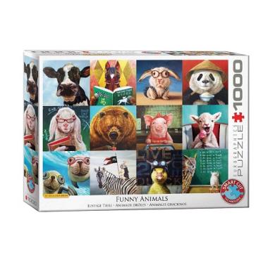 Puzzle, Puzzle 1000, sklapanje puzli, puzzle prodaja, Beograd, Funny Animals by L. Heffernan Puzzle