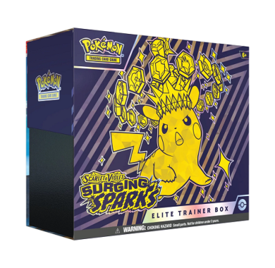 Pokémon, Pokemon, Pokemoni Srbija, Beograd, Prodaja, Pikachu, Charizard, Pokemon TCG booster, Pokemon TCG Surging Sparks Elite Trainer Box