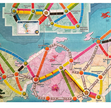 Ticket to Ride Japan & Italy - Primer partije Drustvena igra, drustvene igre, Beograd, Prodaja, Srbija, zabava, porodicne igre, igre za porodicu, fantasy, sci-fi,Ticket to Ride Japan & Italy